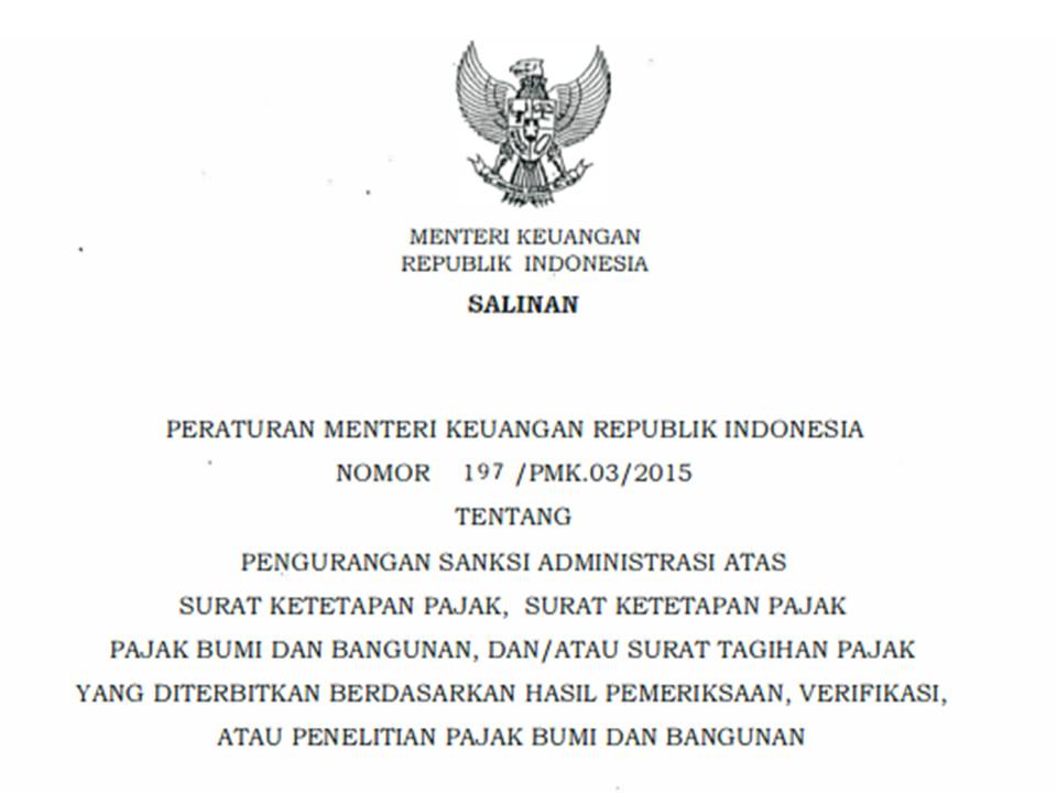 Ini Cara Dapatkan Pengurangan Sanksi Administrasi Hasil