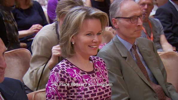  Queen Mathilde of Belgium is present at various concerts of the semi finals at Flagey on May 11, 2015 in Brussels