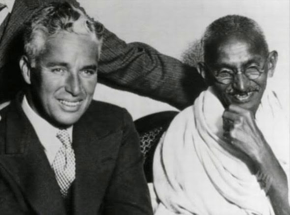 Ultimate Collection Of Rare Historical Photos. A Big Piece Of History (200 Pictures) - Charlie Chaplin and Mahatma Gandhi