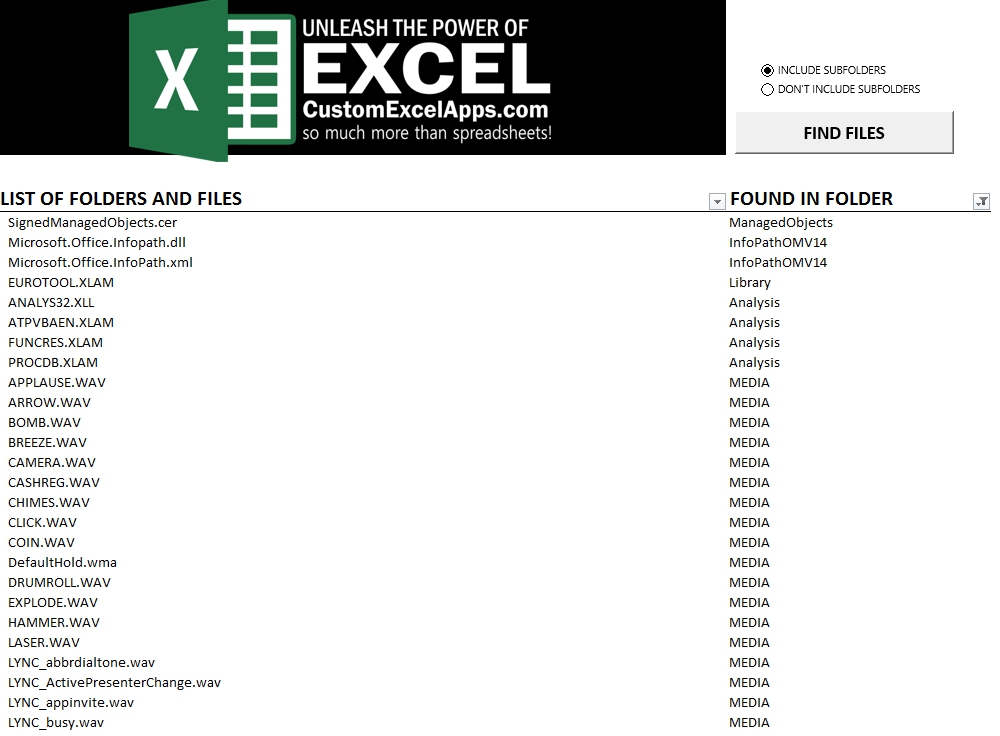 List Of All Files And Folders How To Easily Insert A Directory In Excel
