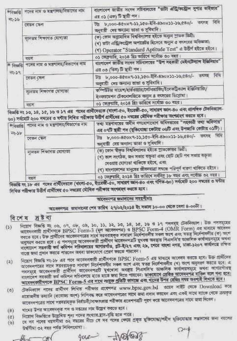 Find Jobs. Career Information in Bangladesh: BPSC Non Cadre Jobs
