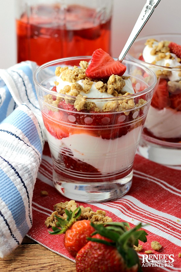 Yogurt Parfait with Pickled Strawberries