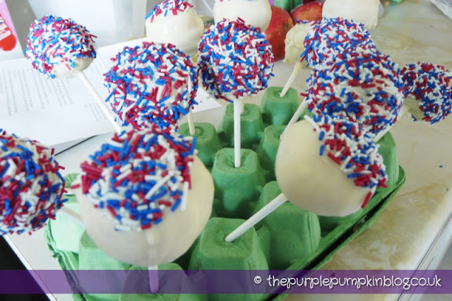 Red, White & Blue Cake Pops