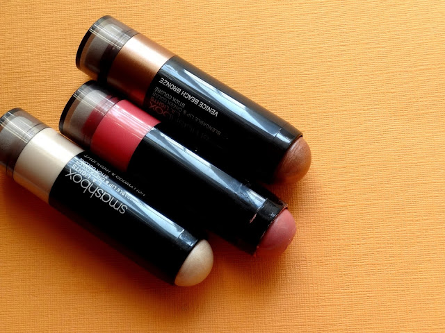 Smashbox LA Lights Blendable Lip & Cheek Color in Hollywood & Highlight, Venice Beach Bronze, Beverly Hills Blush Review, Photos, Swatches
