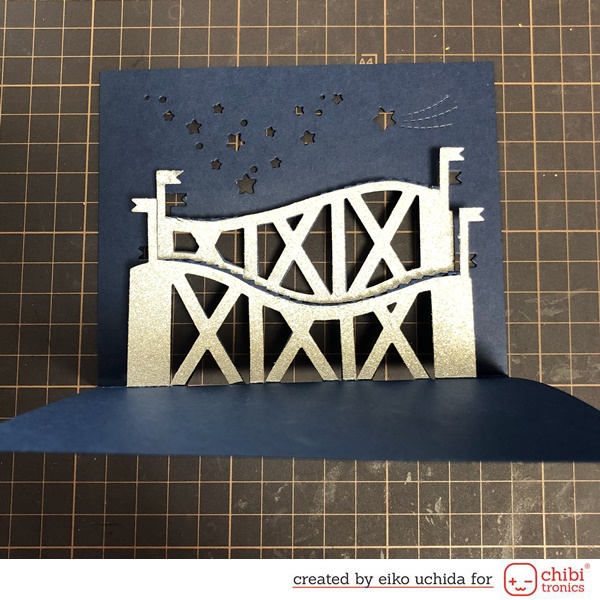 How to make light up roller coaster card. 永研クラフト実験室 eiken craft