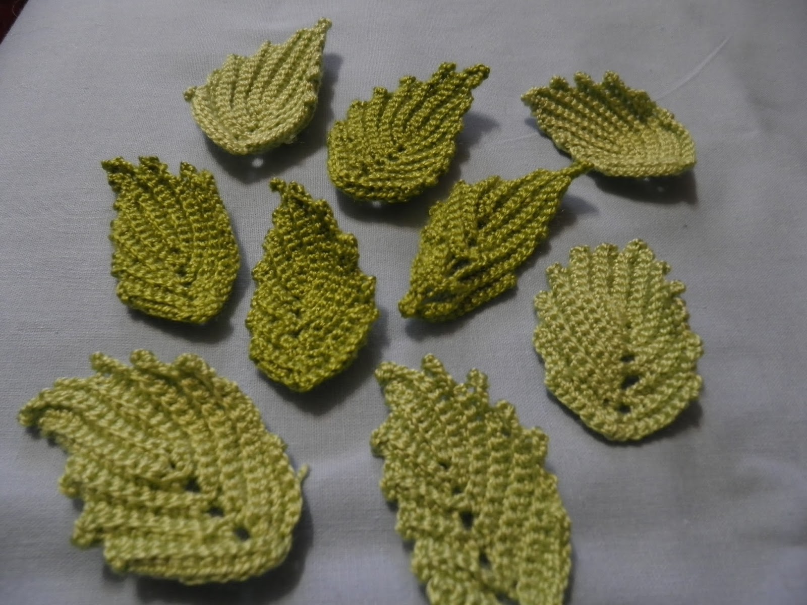Ideas para el hogar Hojas crochet