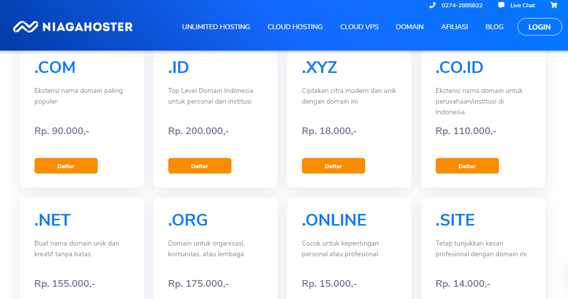 Memilih dan Membeli Domain