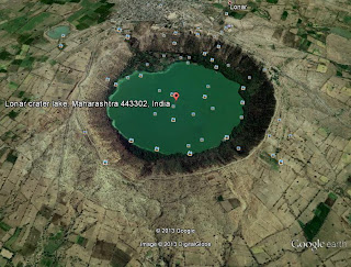 Lonar crater (Google Earth)
