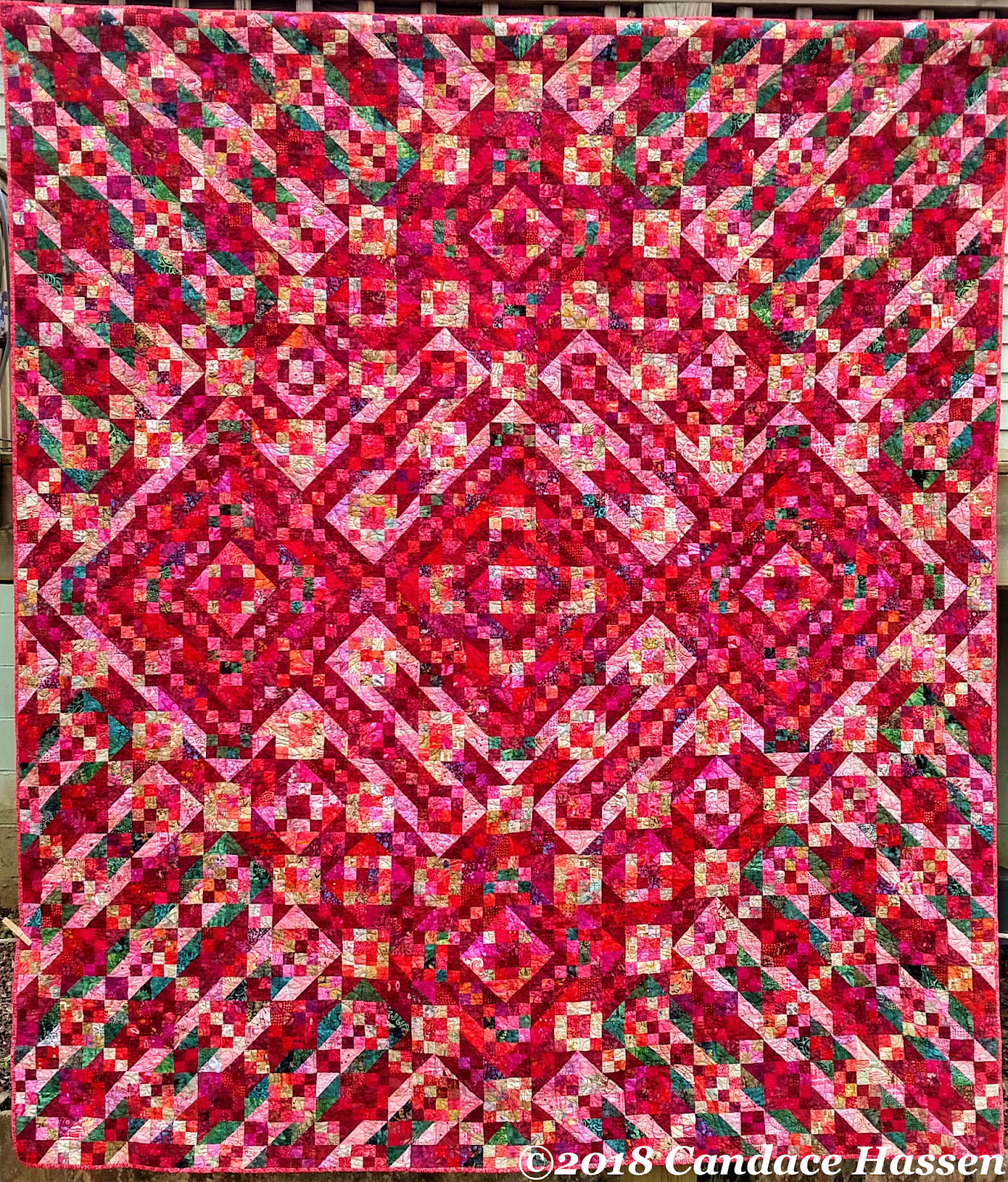 Quilt Designs by Candace Finally, A Jacob's Ladder Finish