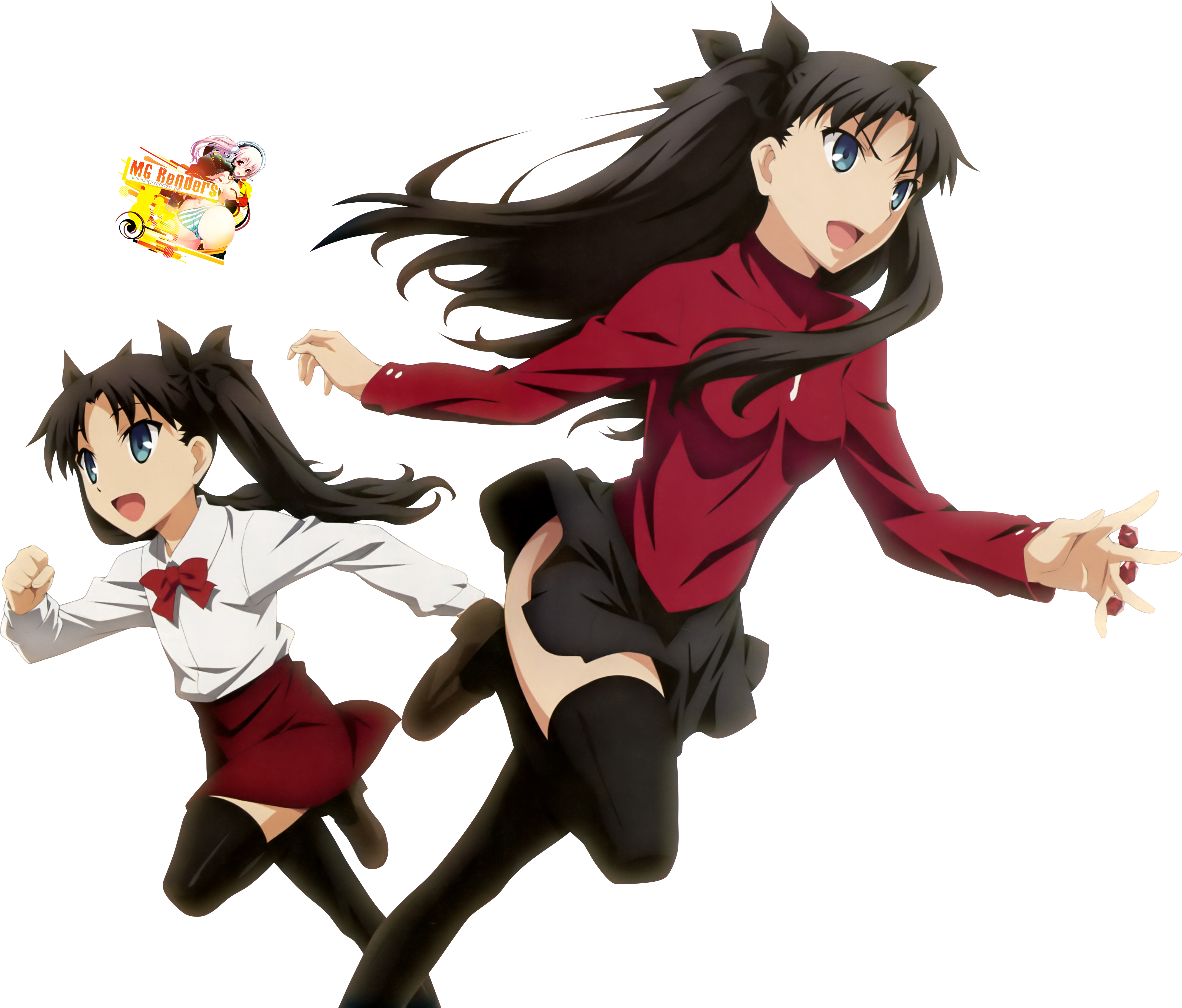 Fate/stay night - Tohsaka Rin Render 15 - Anime - PNG Image without