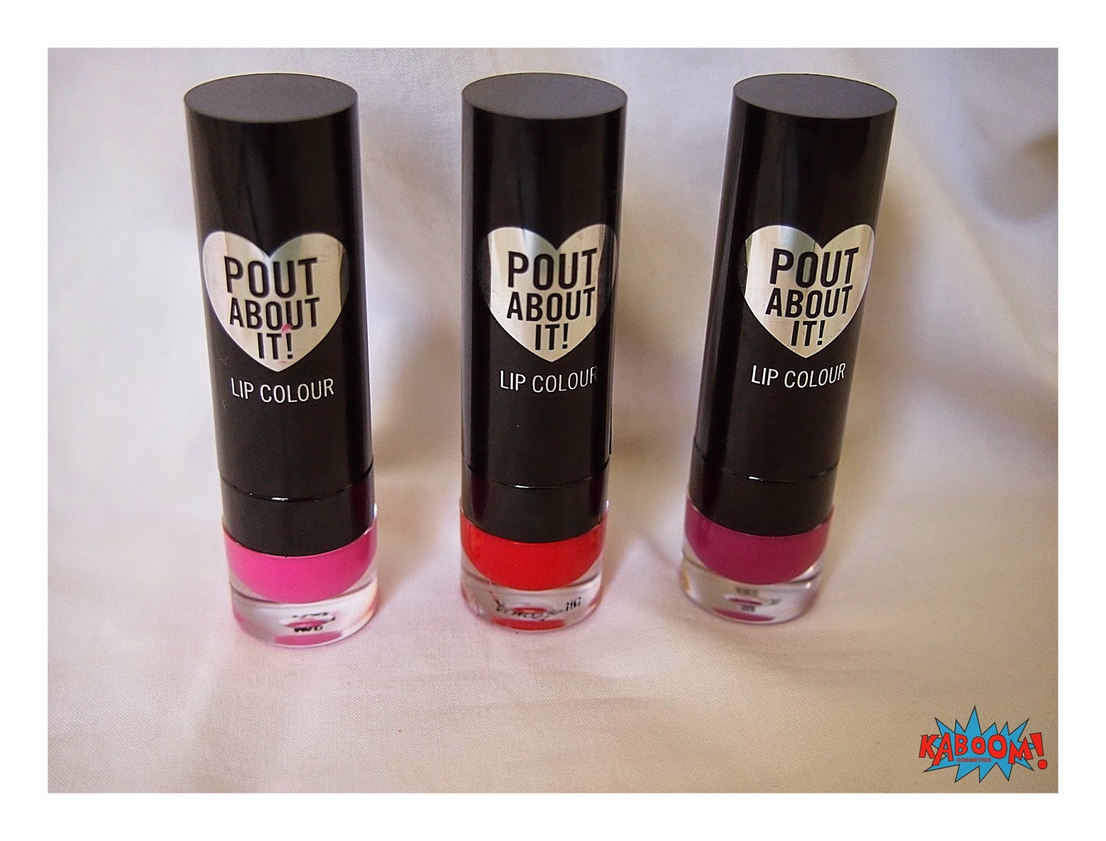 Sportsgirl's Pout About It! Lip Colours KaBOOM! Cosmetics