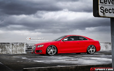 Red Audi S5 with K3 Project Wheels