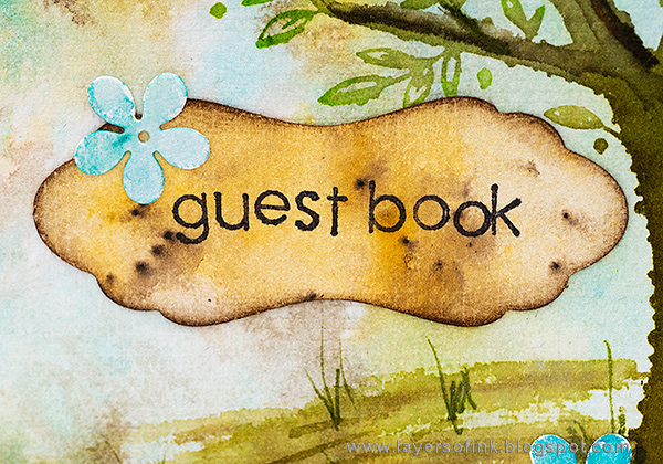 Layers of ink - DIY Guestbook Tutorial by Anna-Karin Evaldsson with Eileen Hull Sizzix dies