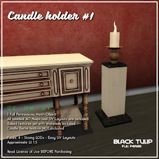 [Black Tulip] Mesh - Candle Holder #1