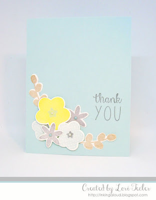Floral Thank You card-designed by Lori Tecler/Inking Aloud-stamps and dies from Reverse Confetti