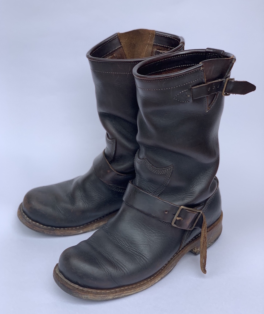 ブルー×レッド グラッドハンドエンジニアブーツ ペイント | www