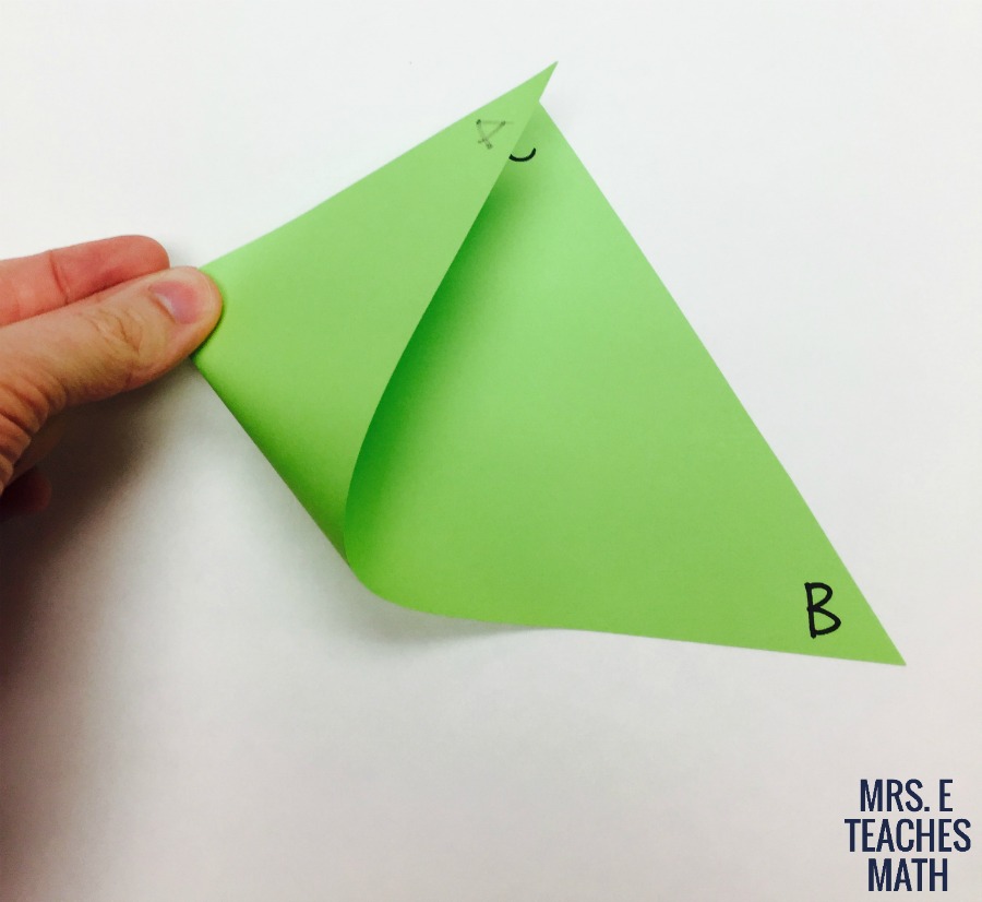 Midsegments in Triangles Paper Folding Activity Mrs. E Teaches Math