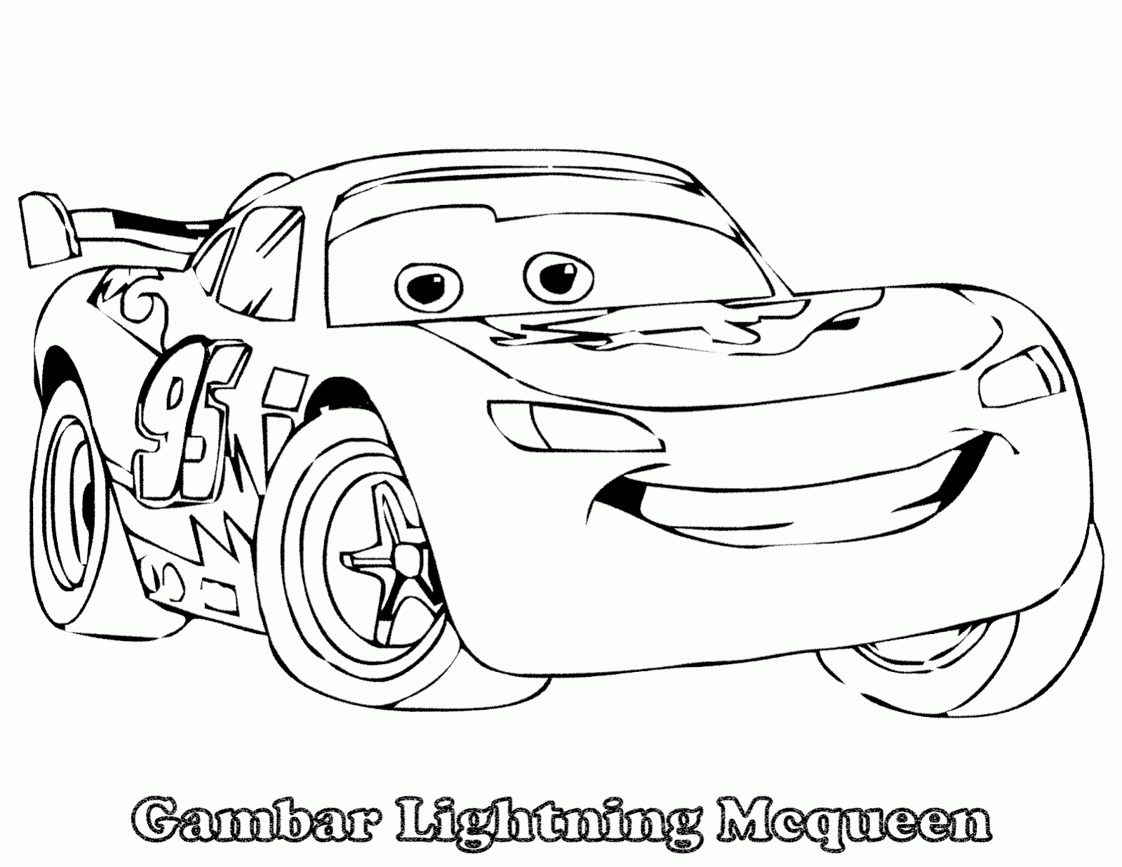 Mewarnai Gambar Lightning Mcqueen,Tokoh Film Cars - Contoh ...