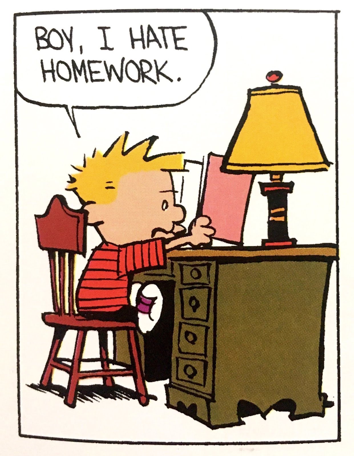 Hate doing homework image