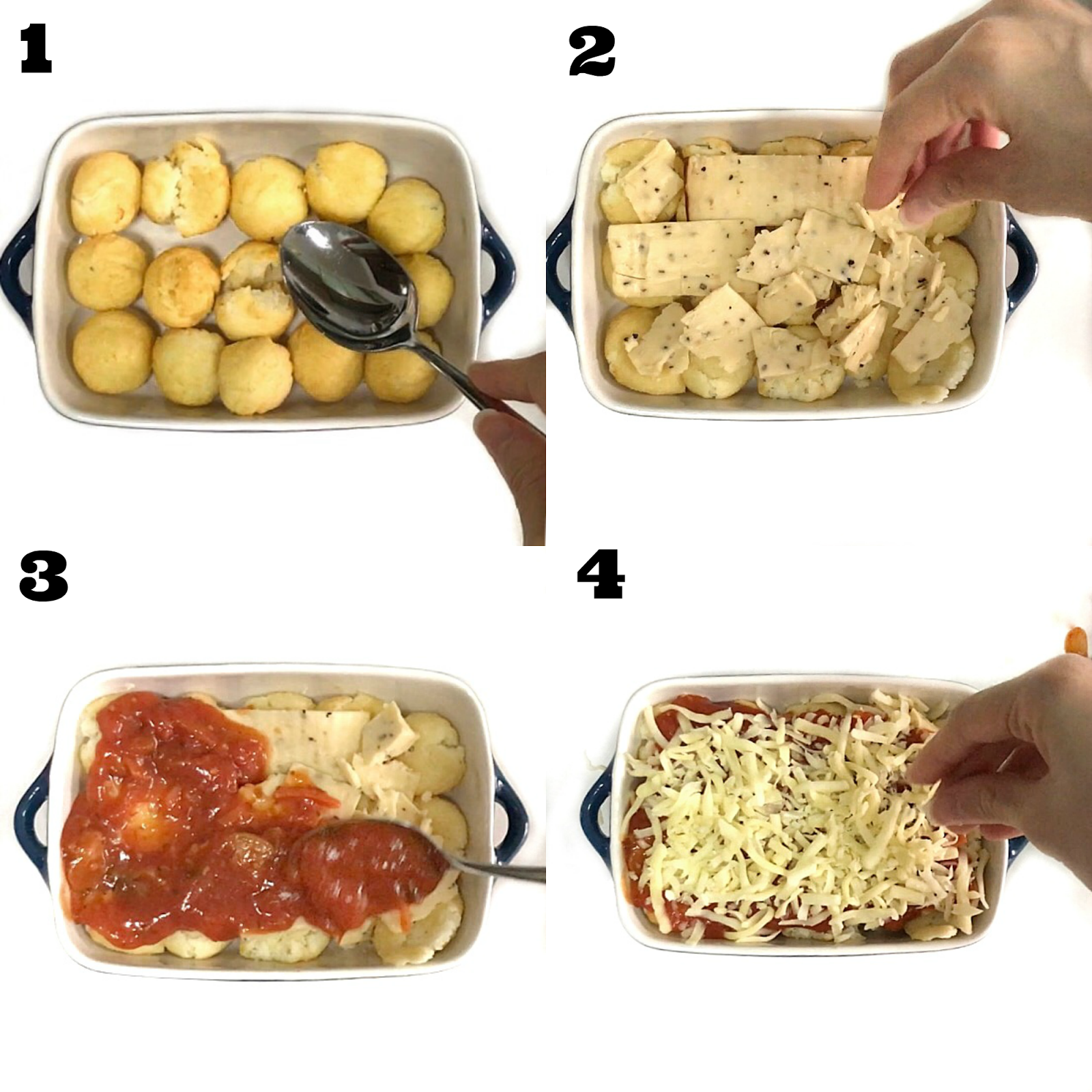 Baked Pepperoni Cheesy Potato Pizza Sherbakes