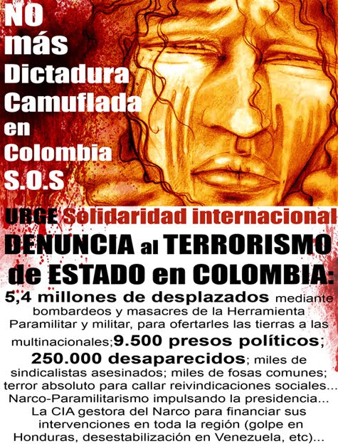 Difunda esta imágen: terrorismo de estado en Colombia cifras