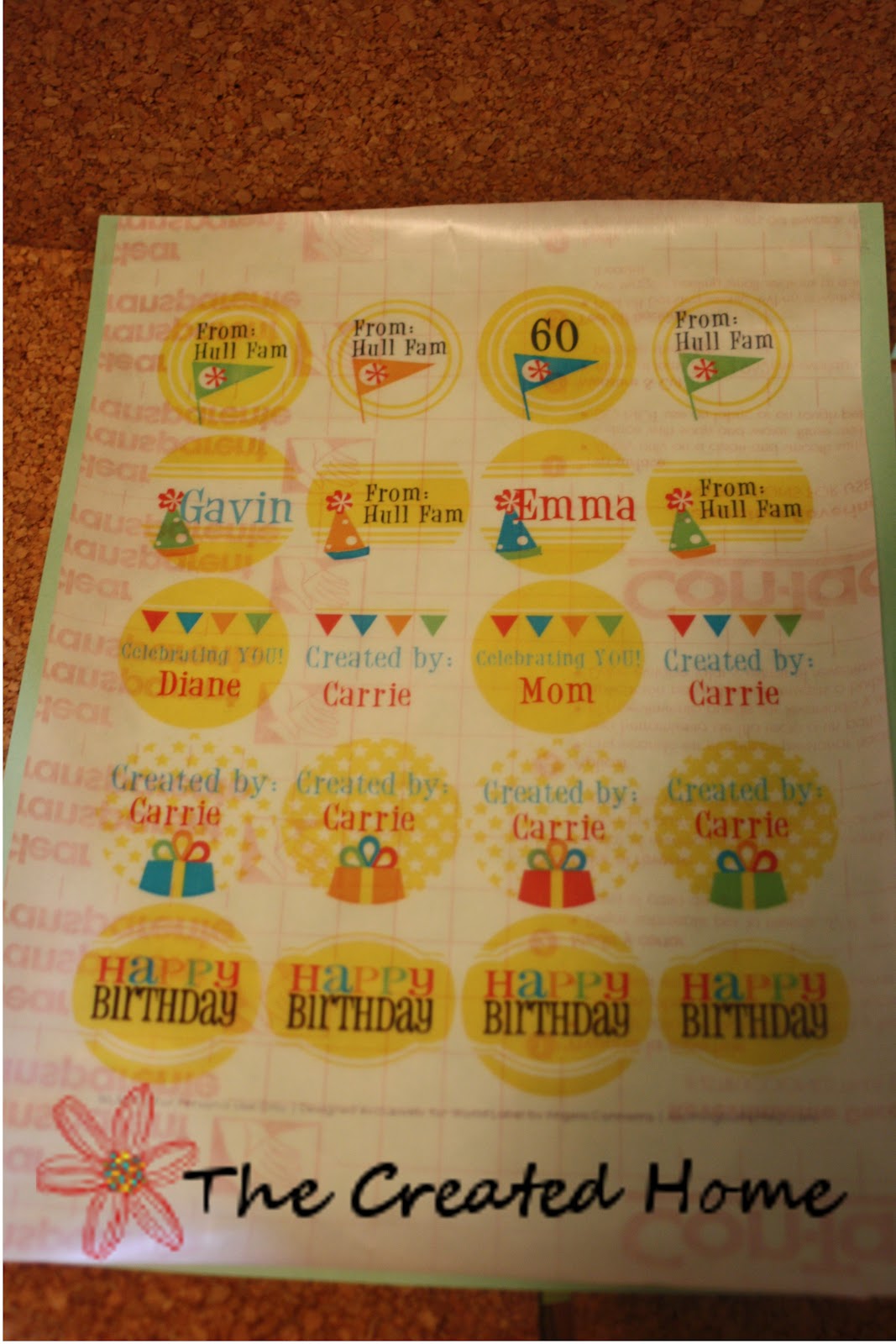 The Created Home: Contact Paper Labels