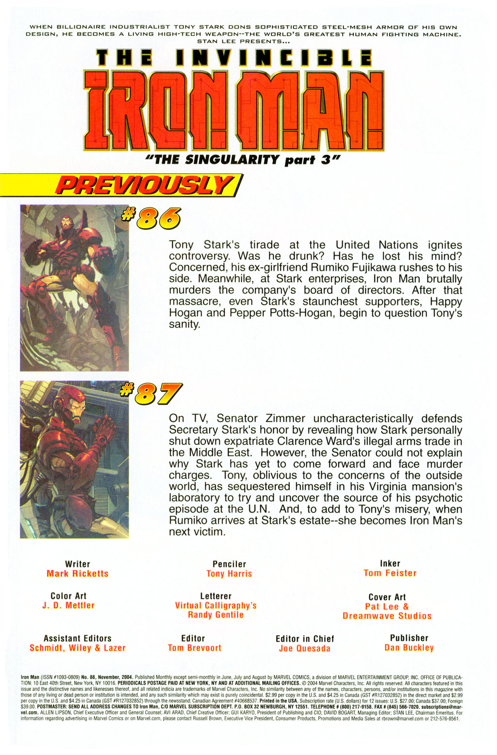 Read online Iron Man (1998) comic -  Issue #88 - 2