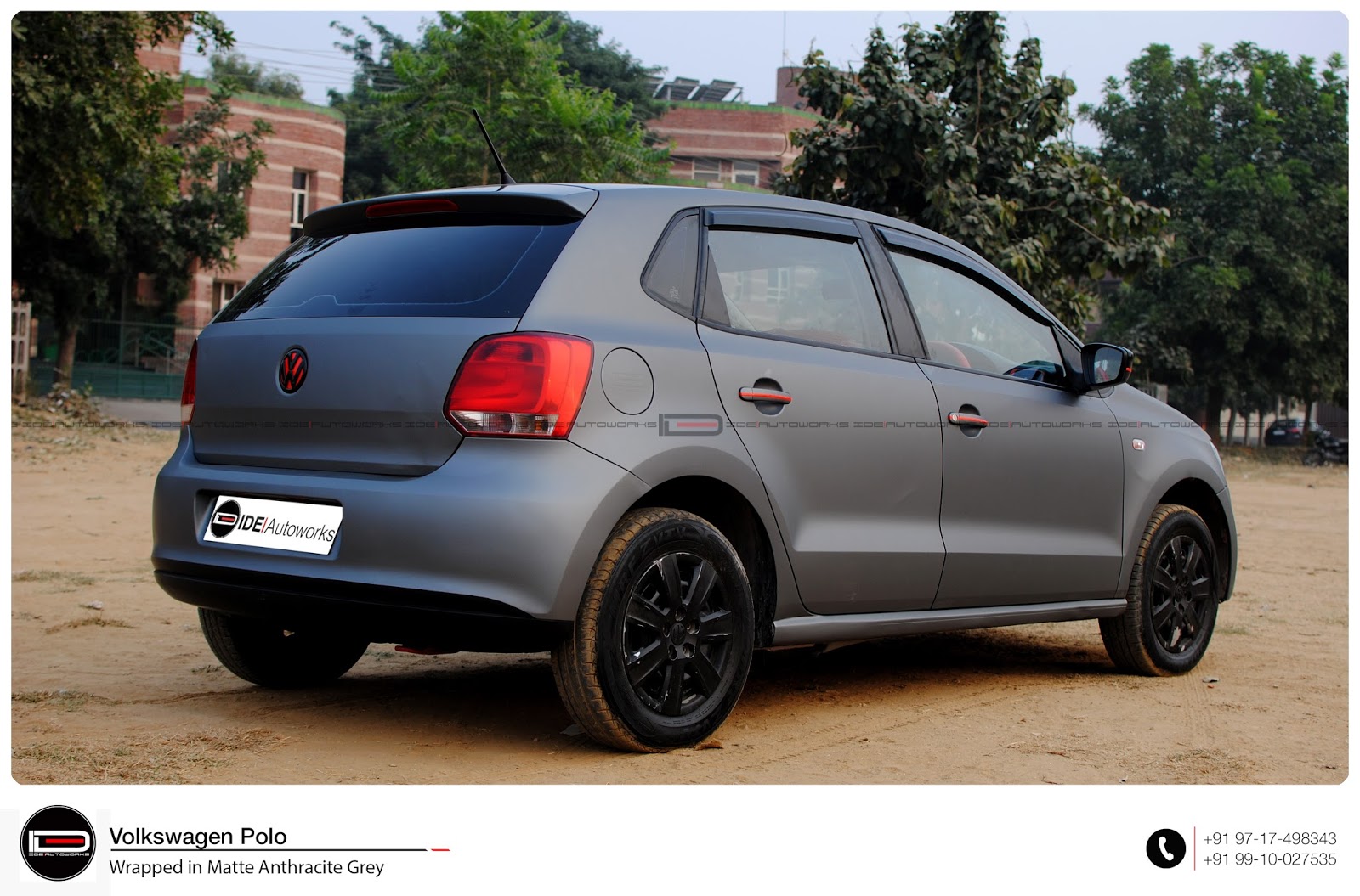 VW Polo Matte Anthracite Grey Wrap IDE Autoworks