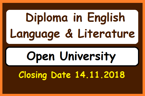 Diploma in English Language & Literature - Open University