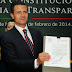 Promulga Peña Nieto Reforma en materia de Transparencia