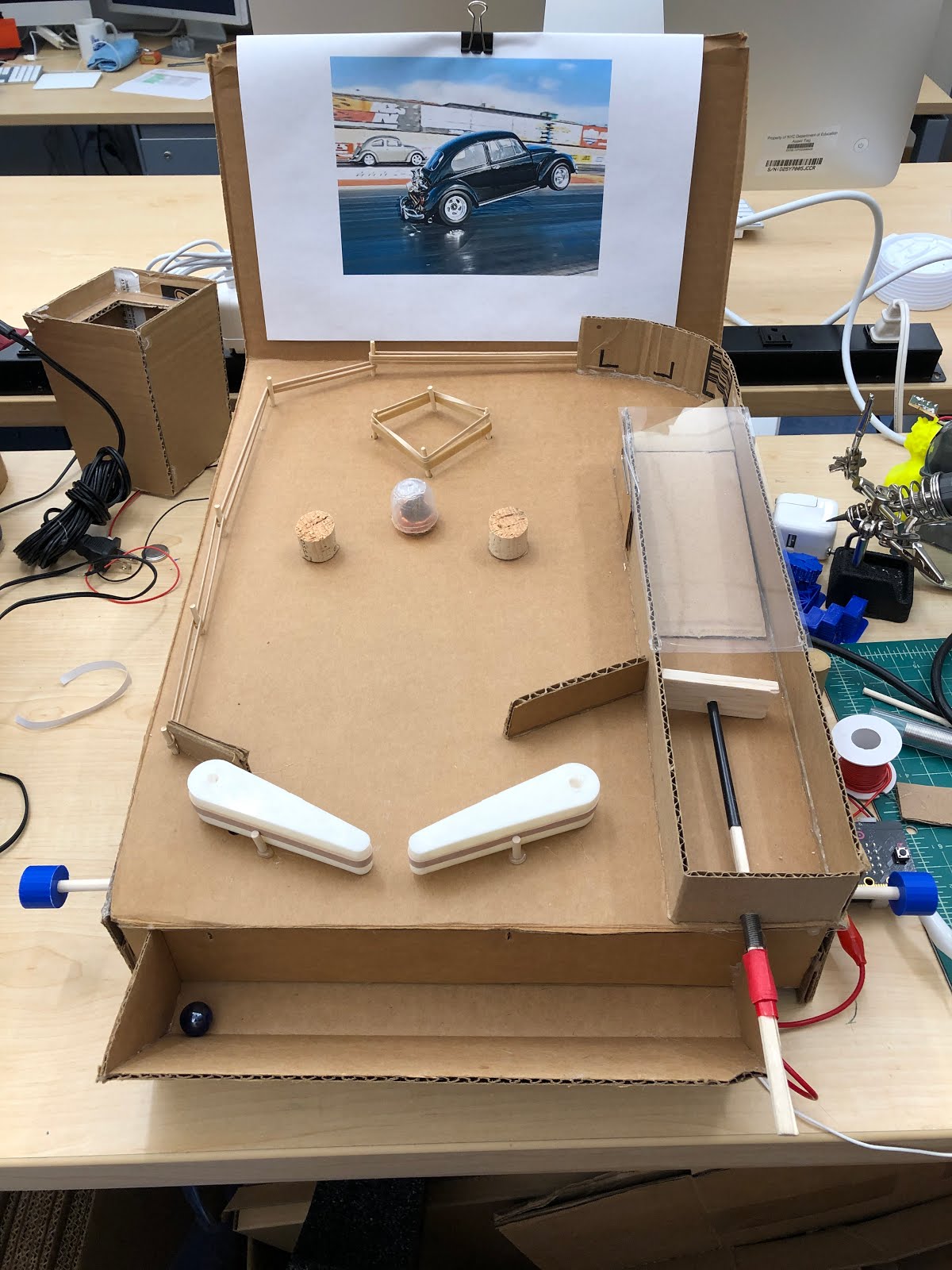 Cardboard Pinball Machine Upgrades