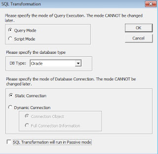 informatica sql transformation in query mode