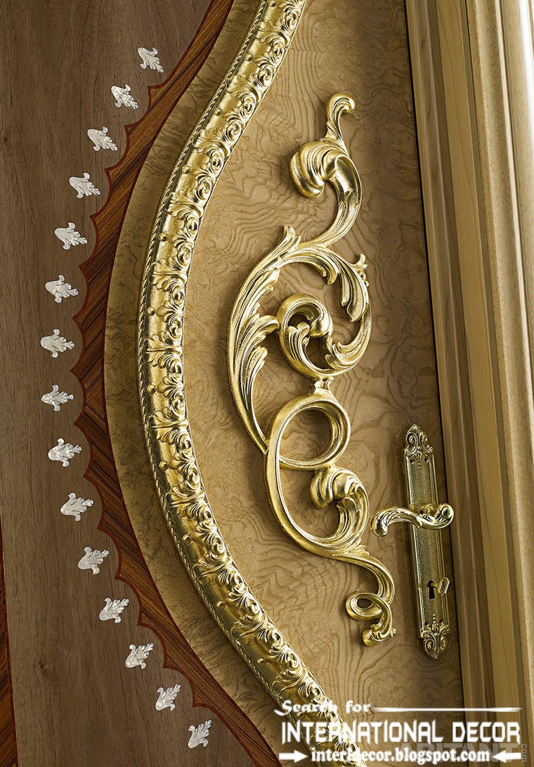 luxury interior doors for classic interior, luxury Italian wood door designs 2015