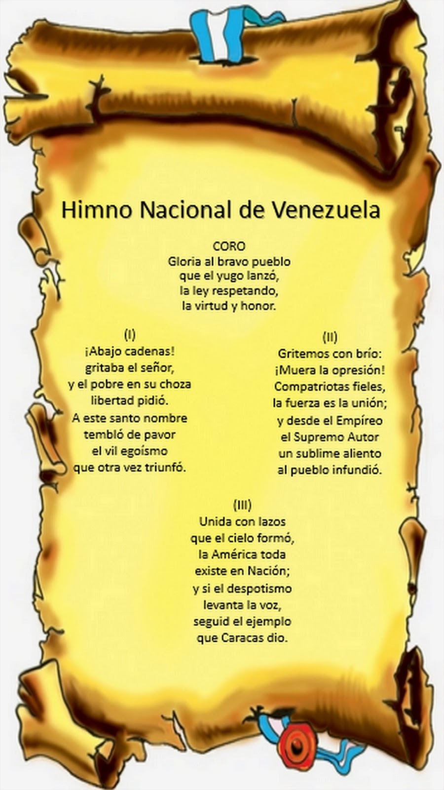 Himno Nacional De Venezuela | tus efem 233 rides escolares 25 de mayo