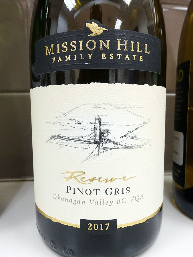 Mission Hill Reserve Pinot Gris 2017 (89 pts)