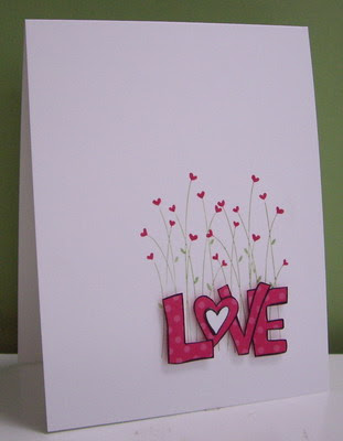 Valentine's craft, Love is in Bloom card