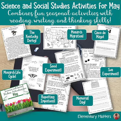 Resources for May - plenty of resources for Mother's Day, Cinco de Mayo, Memorial Day, and even the Kentucky Derby, plus several freebies!
