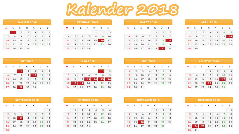 Kalender 2018 gratis download