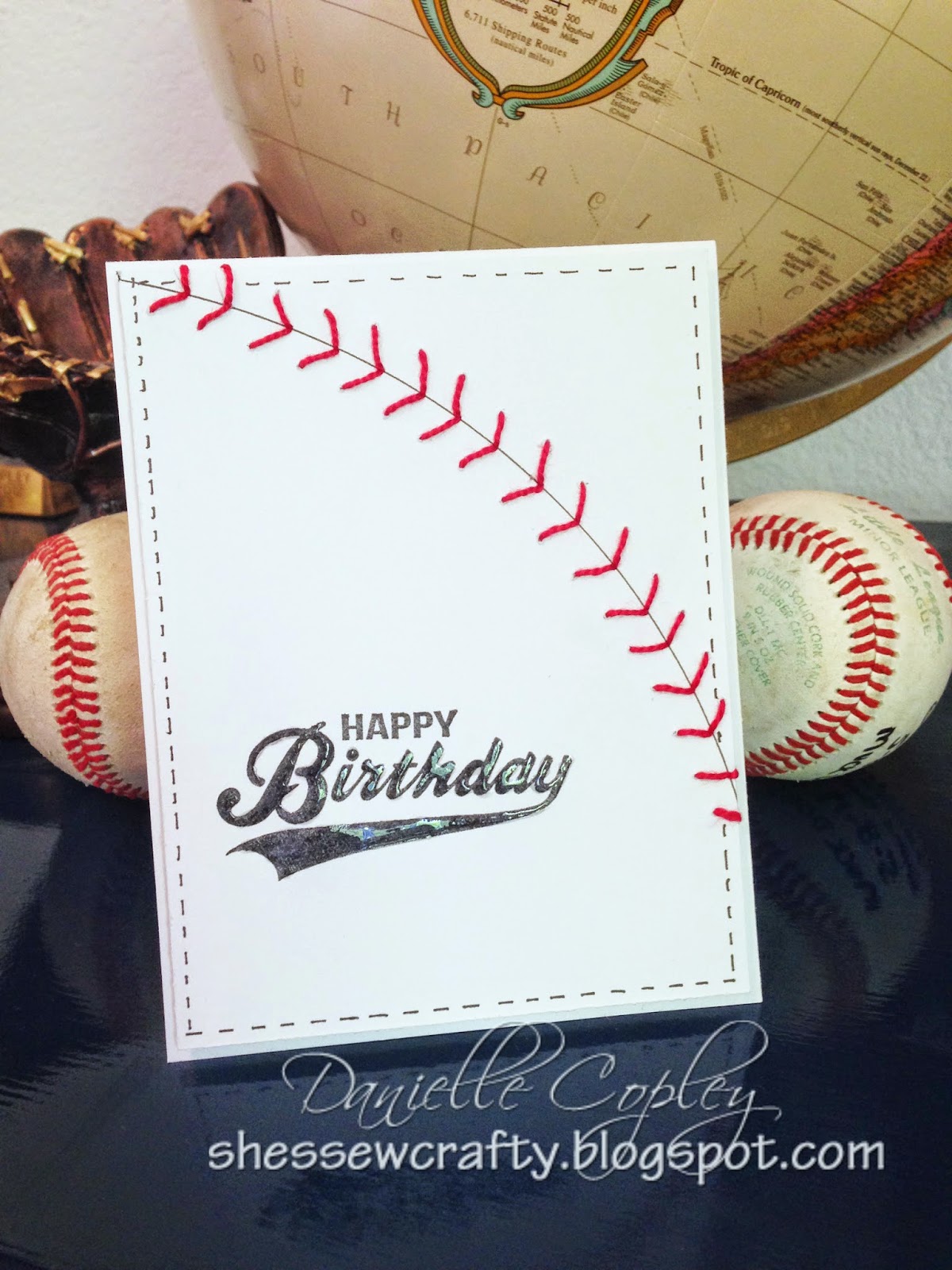 baseball birthday card for a boy for Scrapbook Maven