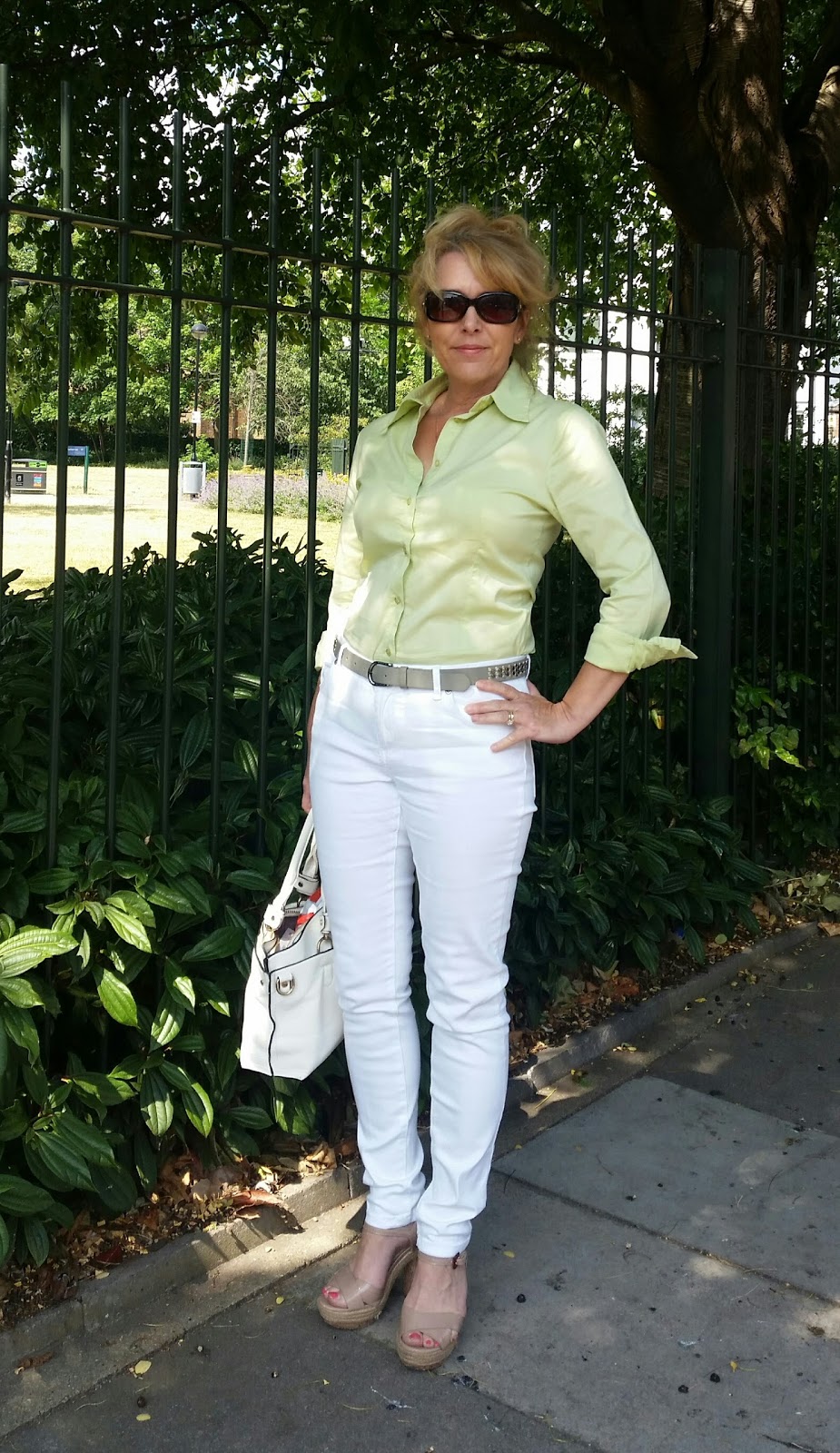 m&s white jeans