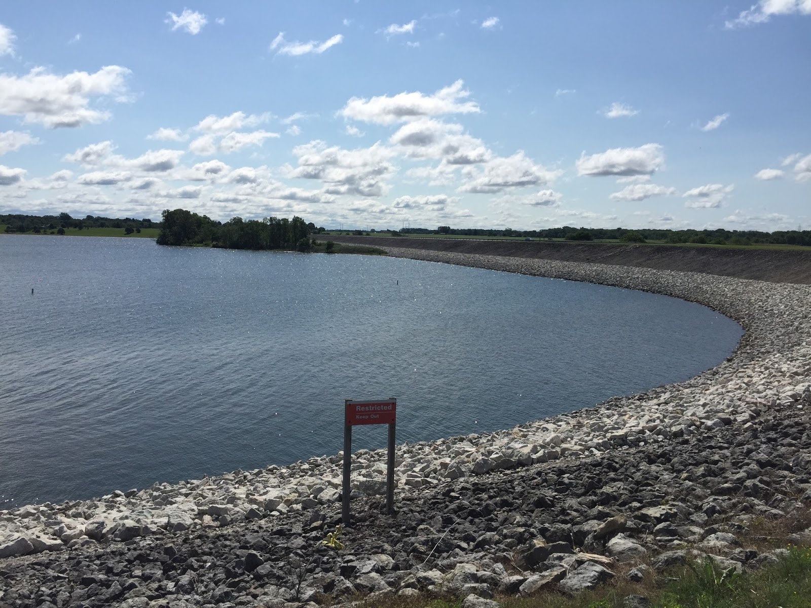 Kayaking Across Ohio C.J. Brown Reservoir Here an Island, There an