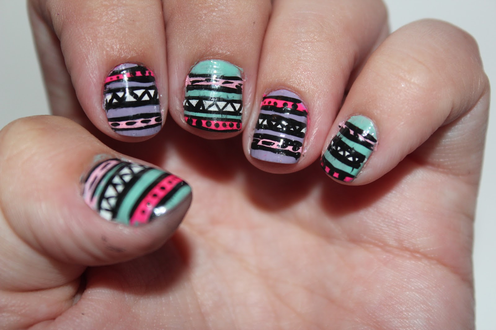 5. Aztec Nail Art Tutorial - Step by Step Guide - wide 9