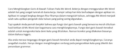 Cara Menghilangkan Garis di Bawah Tulisan Pada Ms Word 3