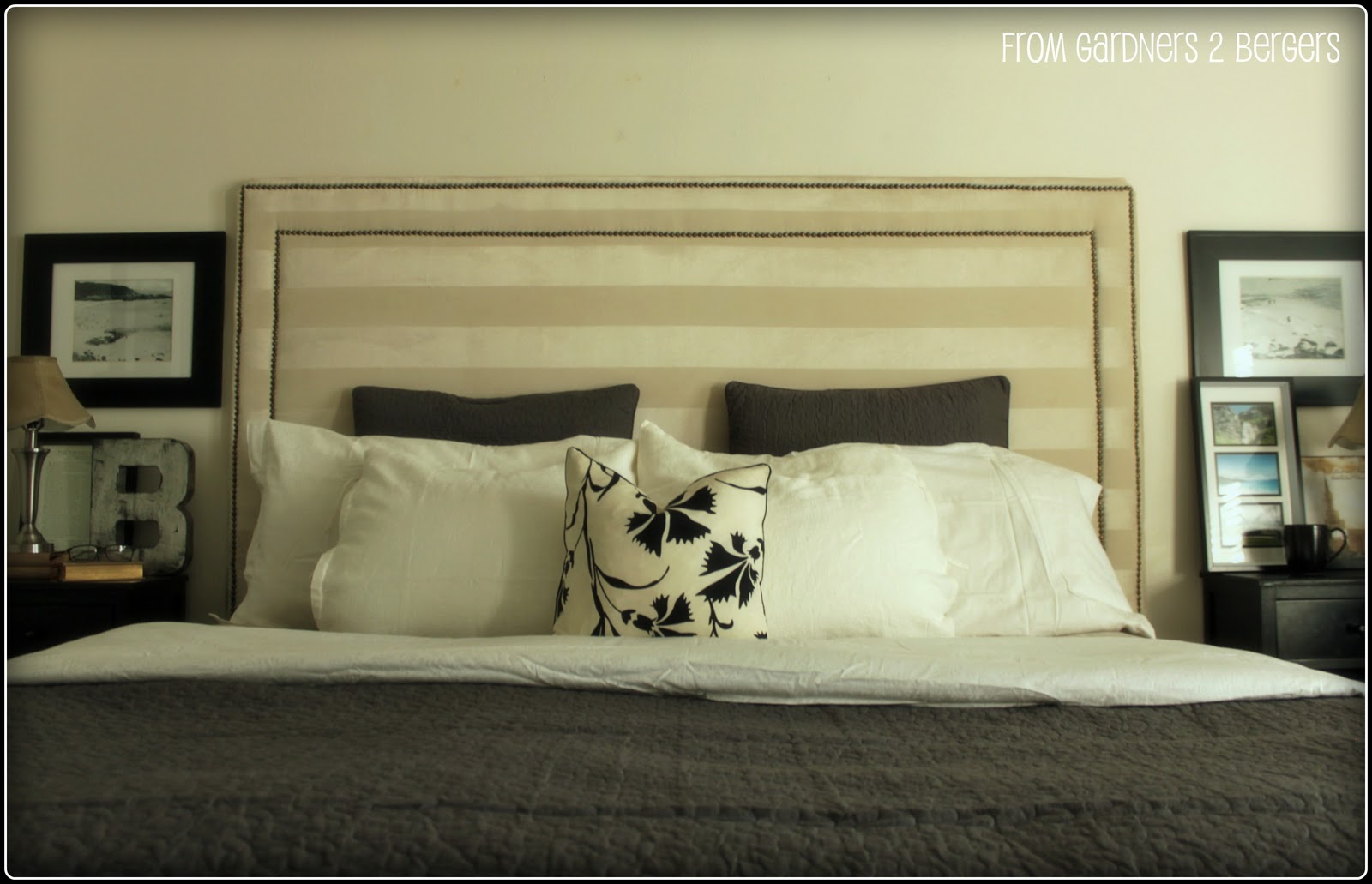 From Gardners 2 Bergers Upholstered Headboard With Nail Head Trim Upholstered Headboard With Nail Head Trim