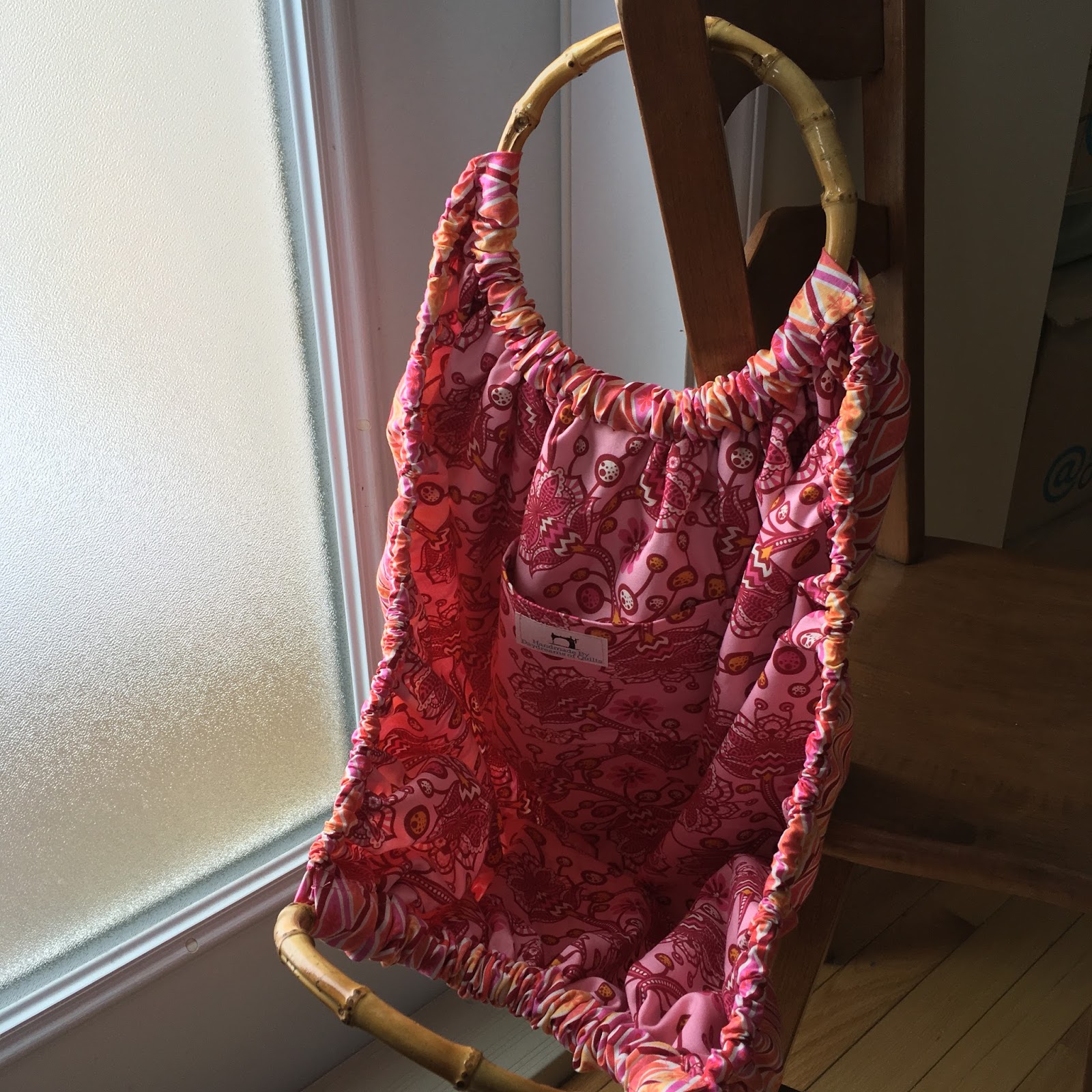 Daydreams of Quilts Project Bag with Bamboo Handles