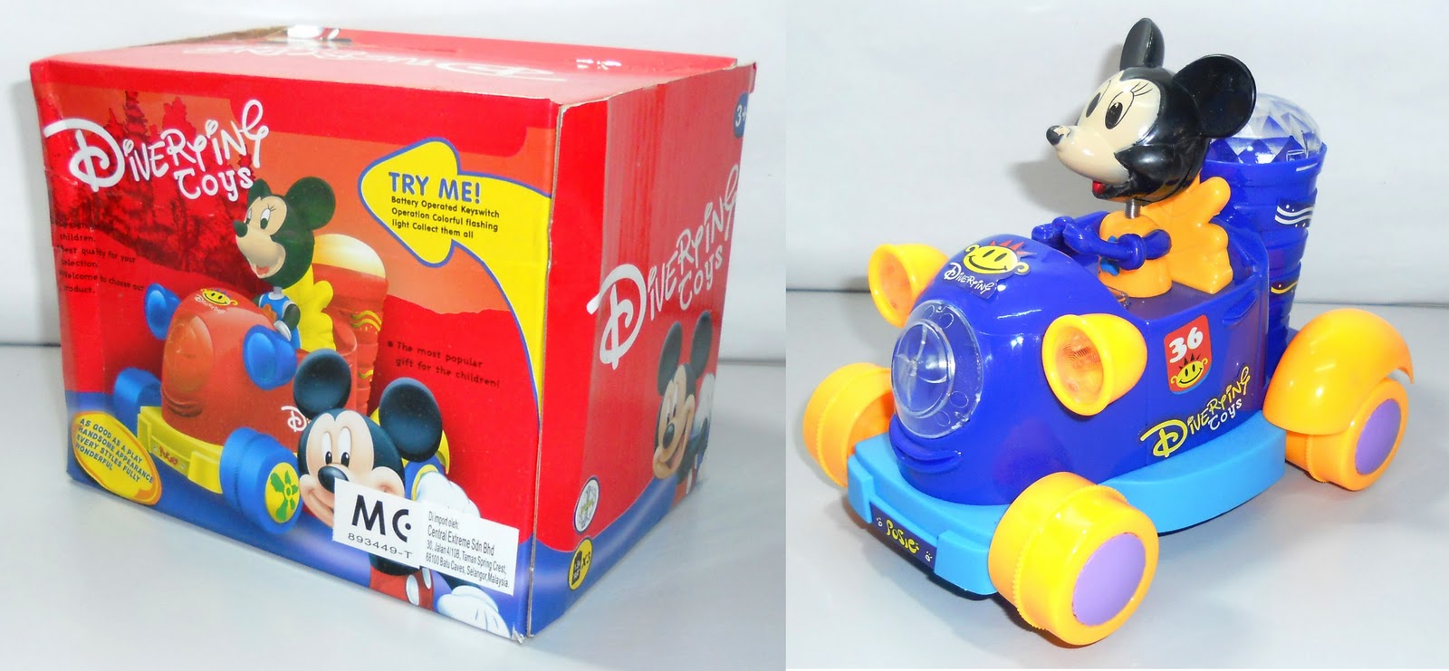 BongBongIdea MICKEY MOUSE BUMPER CAR WITH LIGHT AND MUSIC