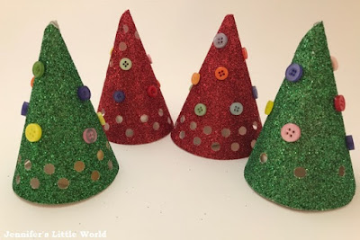 Light up glitter tree cones decoration