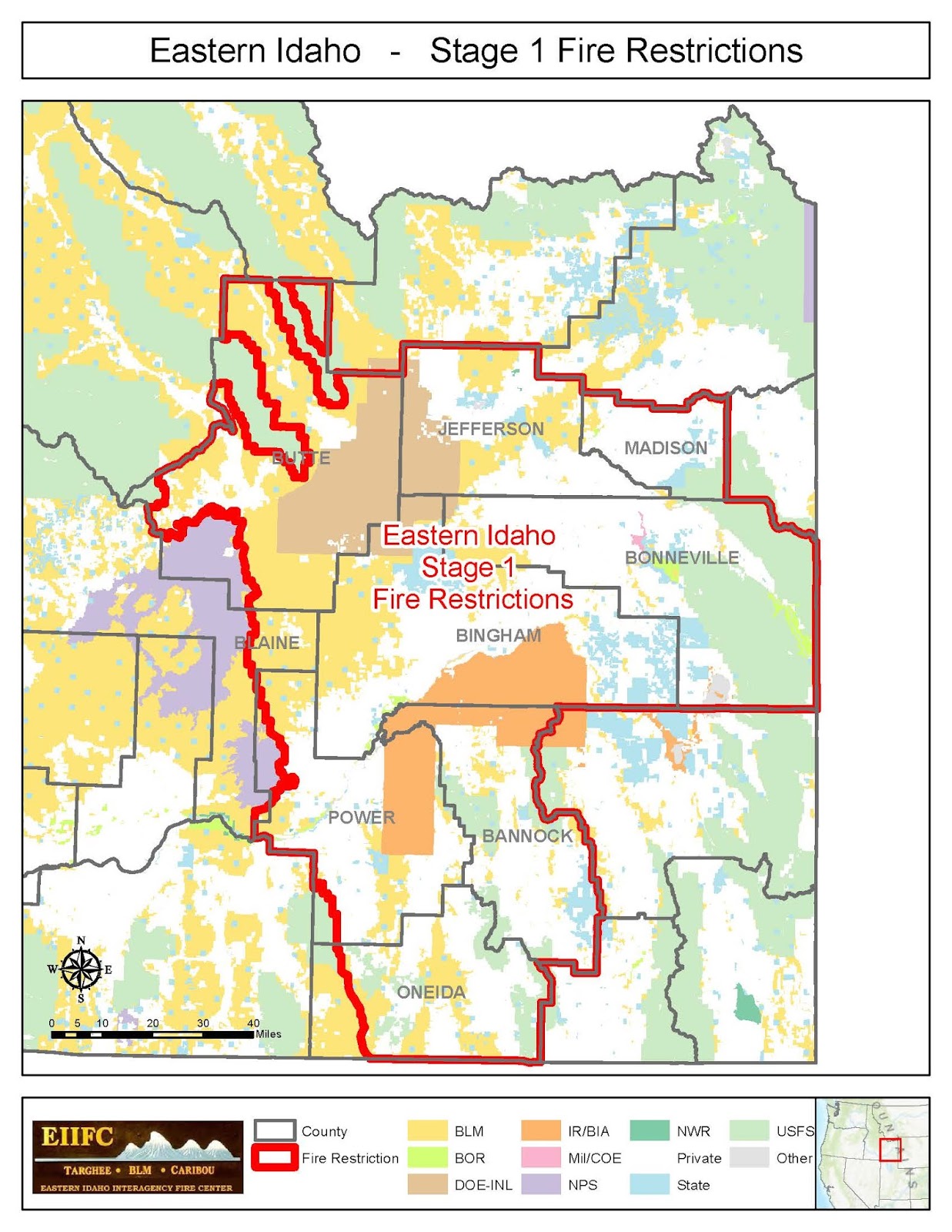 Idaho Fire Information Stage I Fire Restrictions in effect