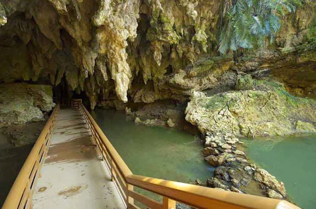 walkway entrance to cave