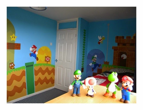 Un dormitorio tema Mario Bros - Ideas para decorar dormitorios